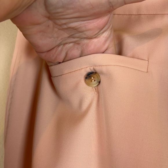 MaxMara Peach Dress Pants w/ Hidden Zipper, Button, and Eye/Hook Closure - Picture 9 of 14